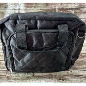Men's Travel Toiletry Carry Bag Black Canvas With Outside Pocket Unbranded New